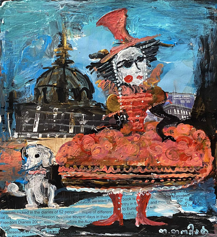 ქალი პუდელით